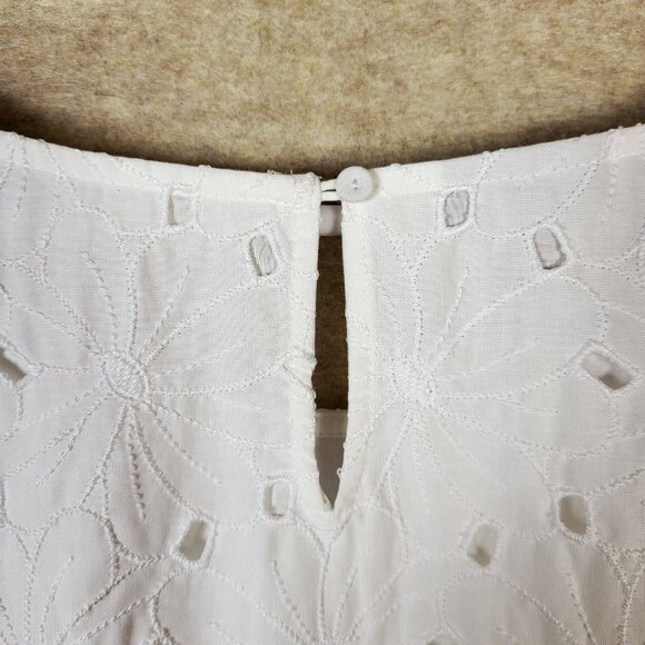 Talbots Plus Women's Eyelet Lace Top, Size 18W NWT White Summer Blouse - Picture 9 of 12